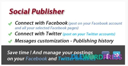 Facebook and Twitter Social Publisher v2.4