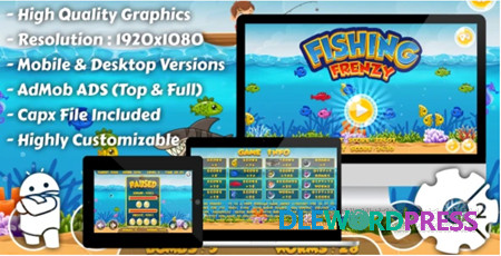Fishing Frenzy - HTML5 Game, Mobile Version+AdMob!!! (Construct 3 | Construct 2 | Capx) 1 Fishing Frenzy - HTML5 Game, Mobile Version+AdMob!!! (Construct 3 | Construct 2 | Capx)