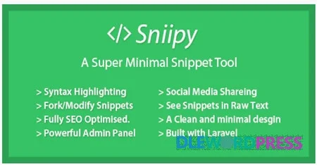 Sniipy v1 - A Super Minimal Snippet Tool