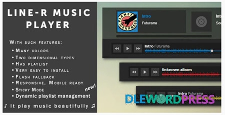 Sticky Music Player for music shops & sites — «Line-R» 1 Sticky Music Player for music shops & sites — «Line-R»