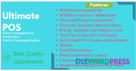 Ultimate POS v2.14.3 Best Advanced Stock Management Point of Sale Invoicing application