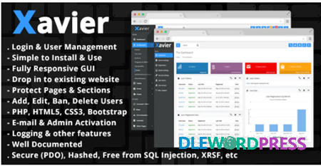 Xavier v3.1.5 PHP Login Script User Management Admin Panel