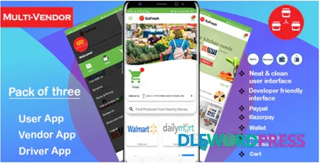 Multi Vendor Grocery Android App with Backend v1.0.1 - Bigbasket Grofers Happyfresh Clone
