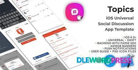 Topics - iOS Universal Social Discussion App Template (Swift)