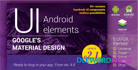 Download Material Design UI Android Template App v2.1 Free - DLEWordPress