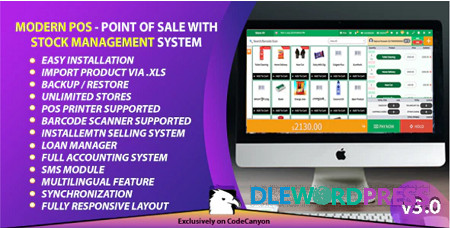 Modern Pos V3.0 Point Of Sale With Stock Management System