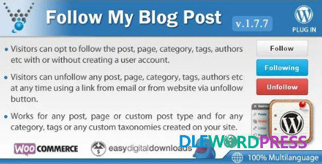 Follow My Blog Post V2.0.0 Codecanyon