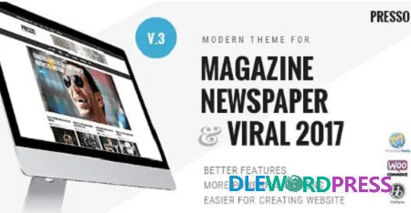 PRESSO – Modern Magazine Newspaper Viral Theme V3.0.1 Themeforest