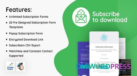 Subscribe To Download – An Advanced Subscription Plugin For WordPress