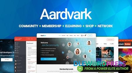 Aardvark – Community Membership BuddyPress Theme
