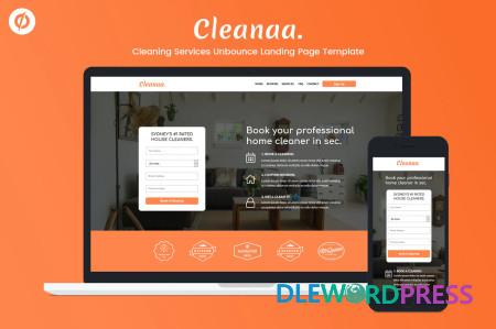 Cleanaa - Cleaning Services Unbounce Landing Page 1 Cleanaa - Cleaning Services Unbounce Landing Page