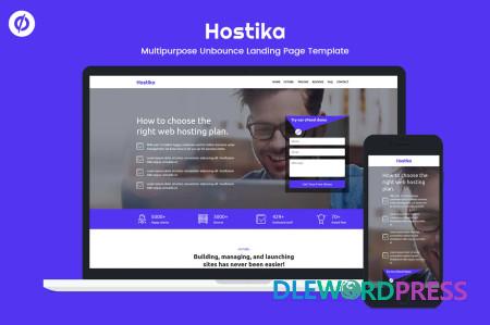 Hostika — Unbounce Landing Page Template