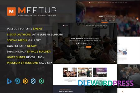 Meetup Conference Event Joomla Template