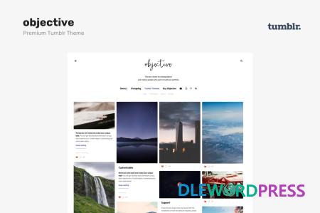 Objective | Photo Grid Tumblr Theme