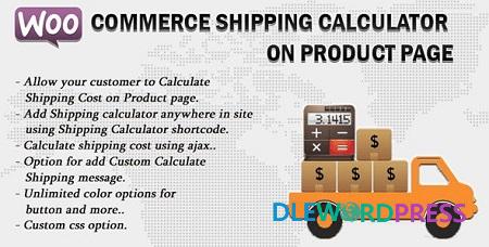 Shipping Calculator On Product Page