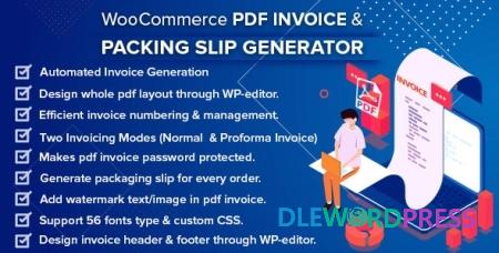 WooCommerce PDF Invoice And Packing Slip Generator v2.3.0