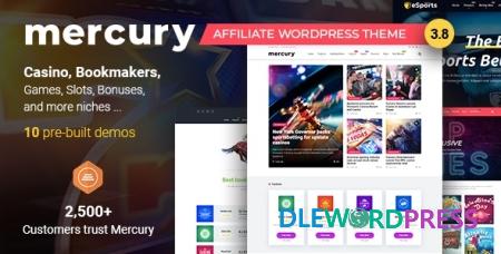 Mercury – Gambling & Casino Affiliate WordPress Theme, News & Reviews V3.9.2