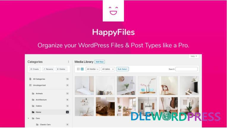 Happy Files Pro V1.8.1 NULLED – Organize Your WordPress Media Files
