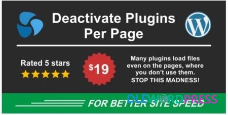 Deactivate Plugins Per Page v1.15.0 – Improve WordPress Performance