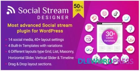 Social Stream Designer v1.1.5 - Instagram Facebook Twitter Feed - Social media Feed Grid Gallery Plugin 3 Social Stream Designer