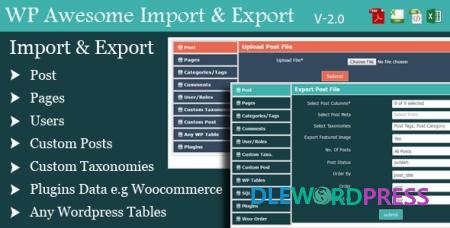 WordPress Awesome Import And Export Plugin