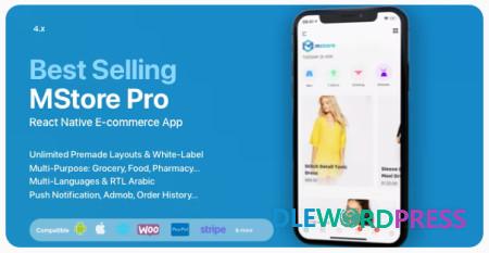 MStore Pro V4.7.0 NULLED – Complete React Native Template For E-Commerce