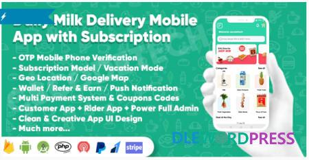 Daily Milk Delivery Mobile App with Subscription