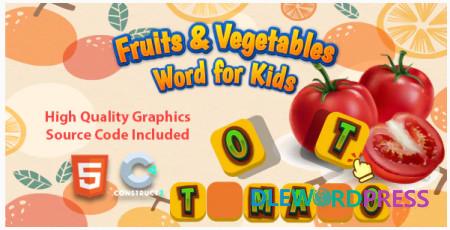 Fruits And Vegetables Word for Kids