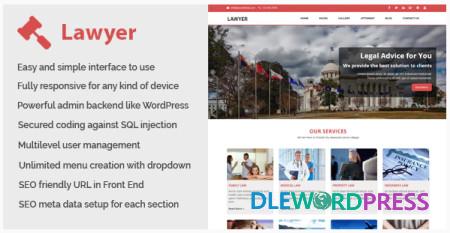 Lawyer v1.3 - Law and Attorney Website CMS 3 Lawyer