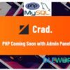 crad php coming soon with admin panel