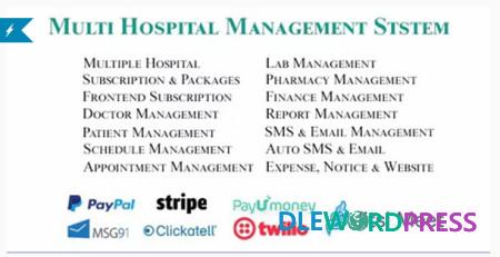 multi hms hospital management system saas app