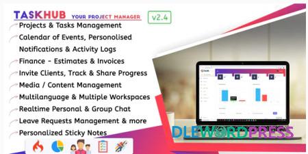 taskhub project management finance crm tool