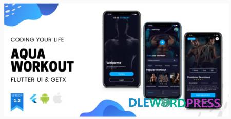 aqua workout fitness app v10 flutter ui kit using