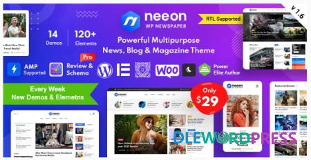 neeon wordpress news magazine theme