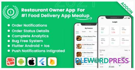 owner app for Multiple Restaurants Food Ordering Flutter App Mealup