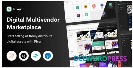 Pixer v4.0 React Laravel Multivendor Digital Marketplace
