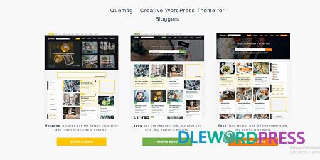 Quemag – Creative WordPress Theme for Bloggers v1.6 3 Quemag