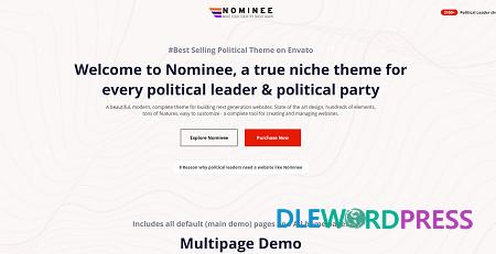 Nominee – Political WordPress Theme for Candidate/Political Leader v3.7