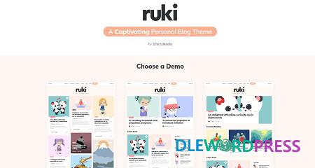Ruki – A Captivating Personal Blog Theme May 27, 2022 – Version 1.3.1